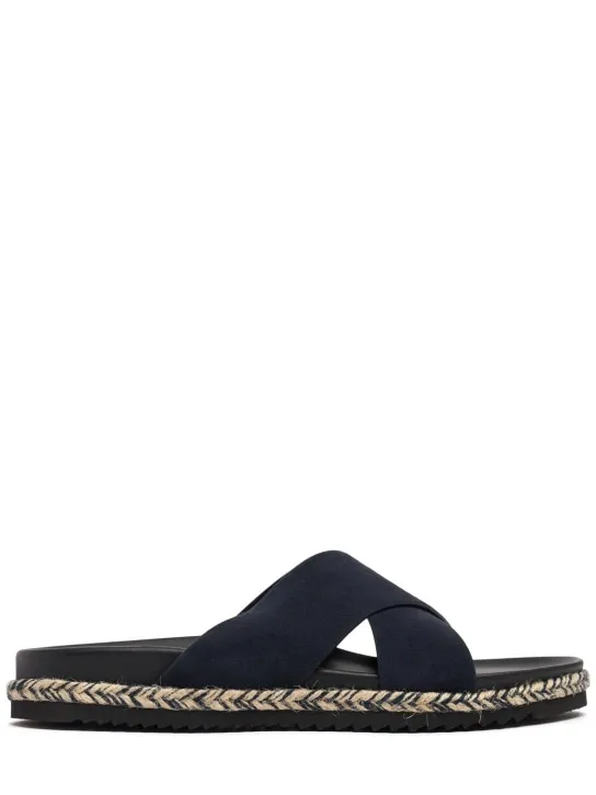 Frescobol Carioca   Breno double strap suede sandals 