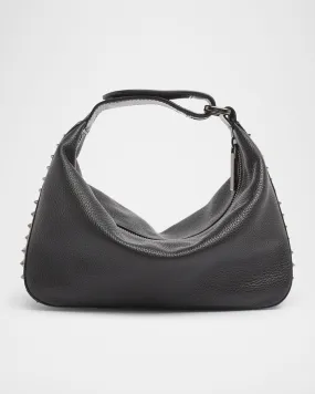 Funky Dopp Spike Leather Pouch Top-Handle Bag