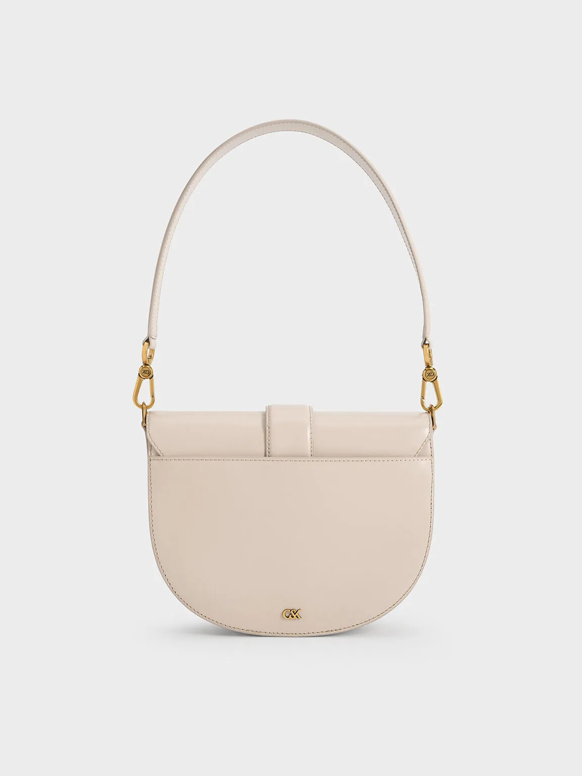 Gabine Leather Saddle Bag - Oat