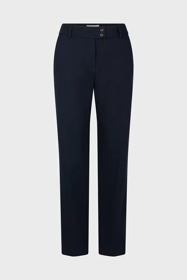 Gerard Darel CORA NAVY PLAIN COTTON 7/8 TROUSERS