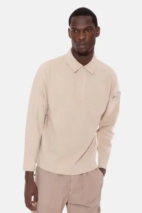 Ghost Piece Polo Sweatshirt Khaki