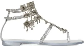 Giuseppe Zanotti Amira charm-embellished sandals Grey