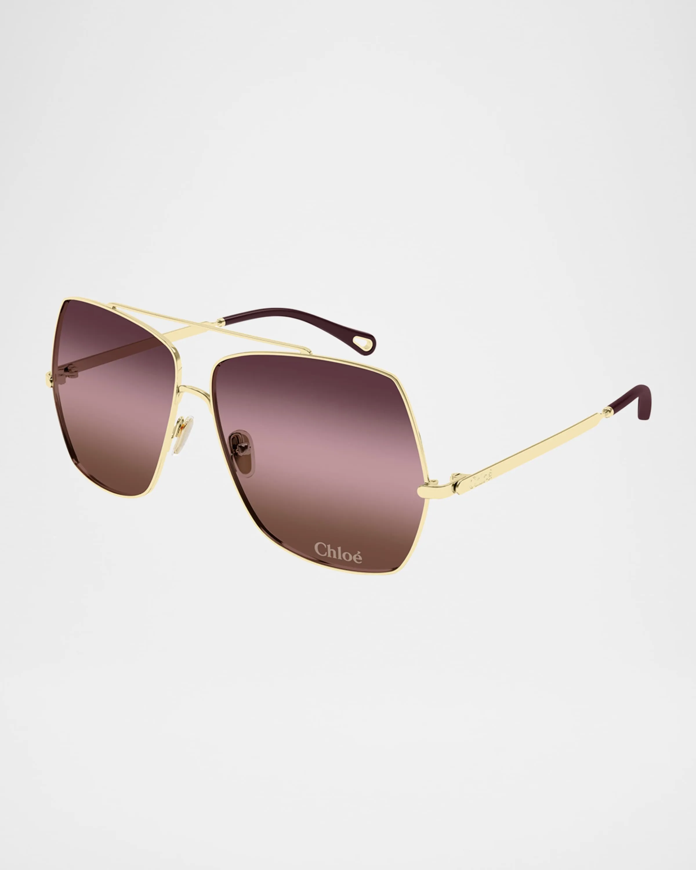 Gradient Aviator Metal Sunglasses