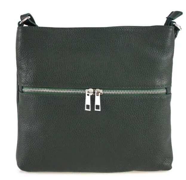 Green josslyn leather cross-body bag