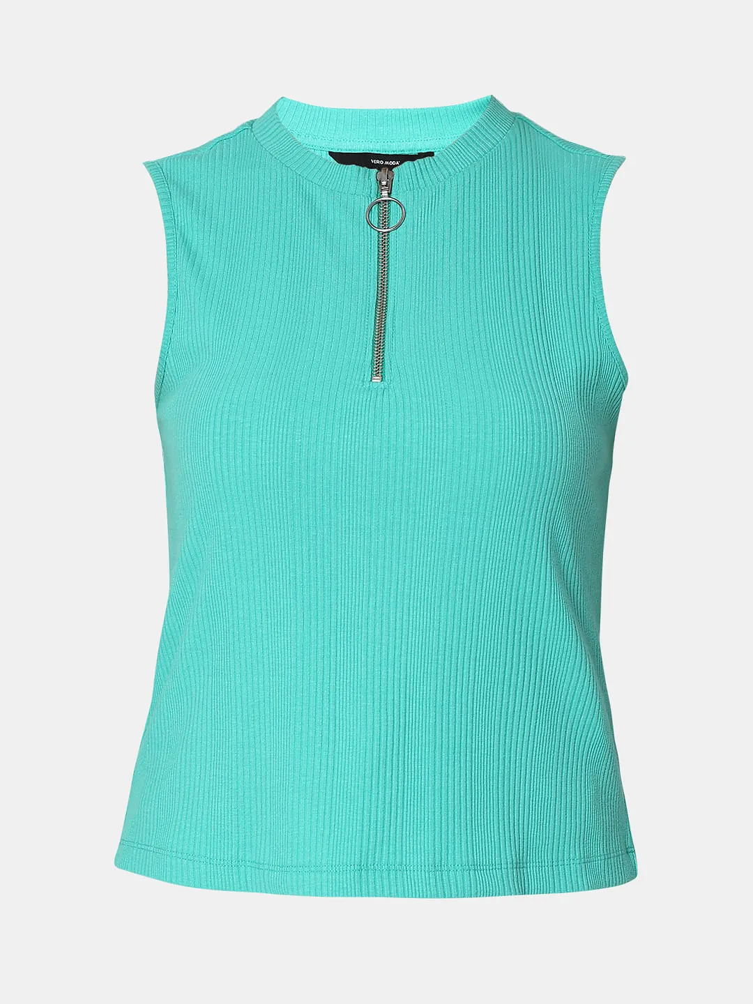 Green Knit Sleeveless Top