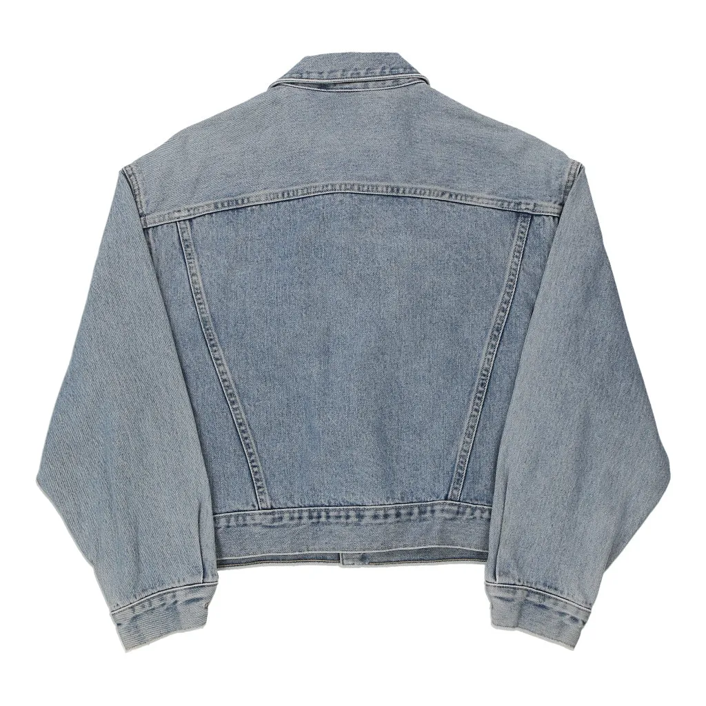 Guess Cropped Denim Jacket - Small Blue Cotton