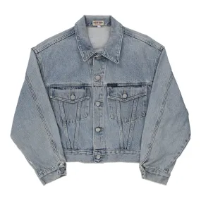 Guess Cropped Denim Jacket - Small Blue Cotton