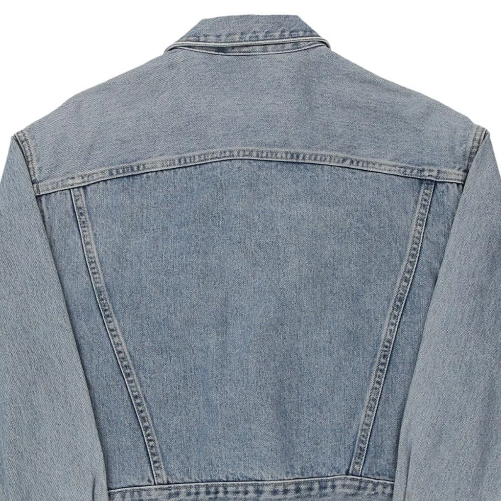 Guess Cropped Denim Jacket - Small Blue Cotton