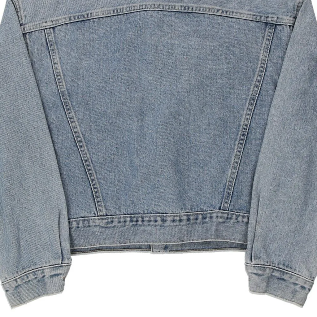 Guess Cropped Denim Jacket - Small Blue Cotton