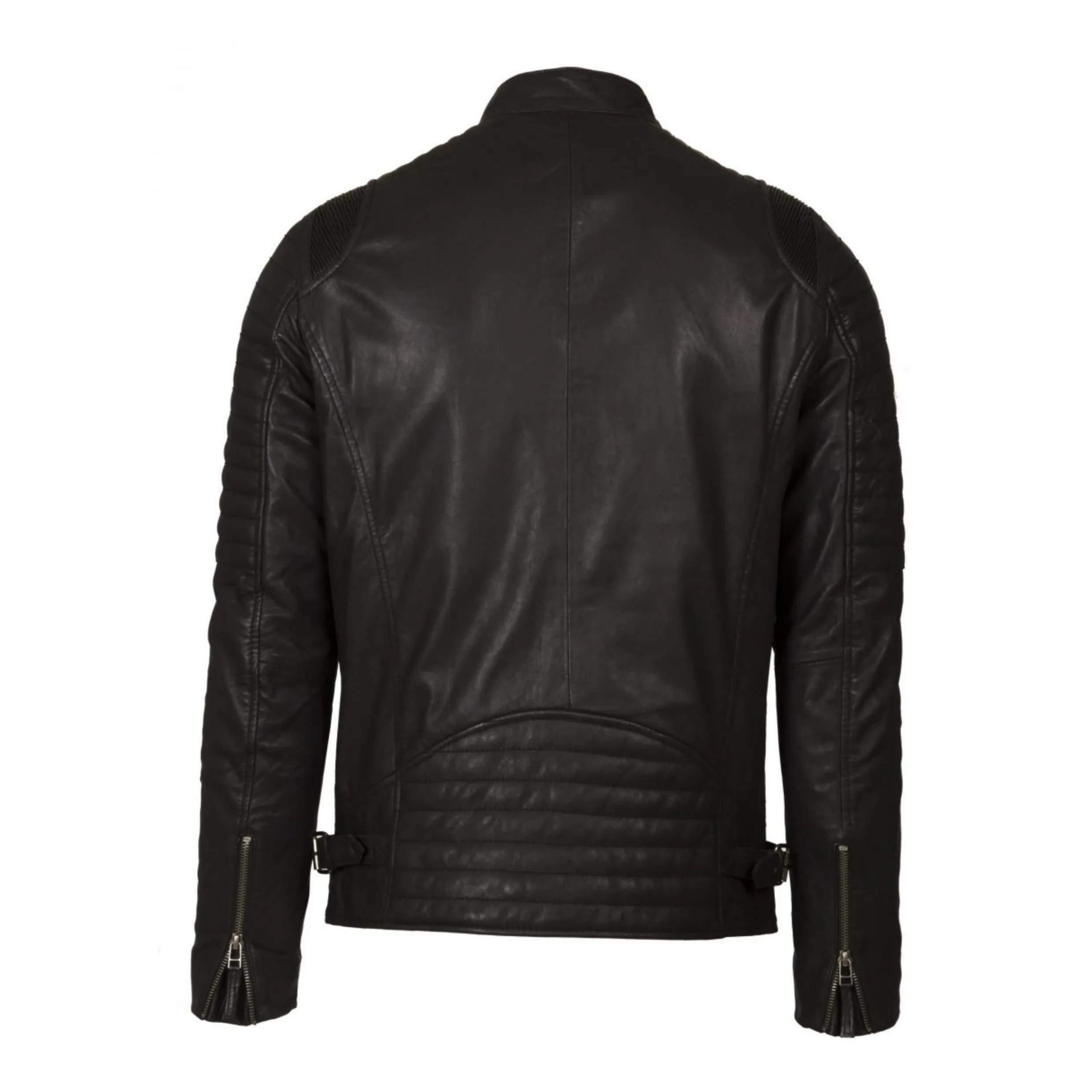 Helium Supersoft Nappa Leather Biker Jacket Paolo 5081 Black