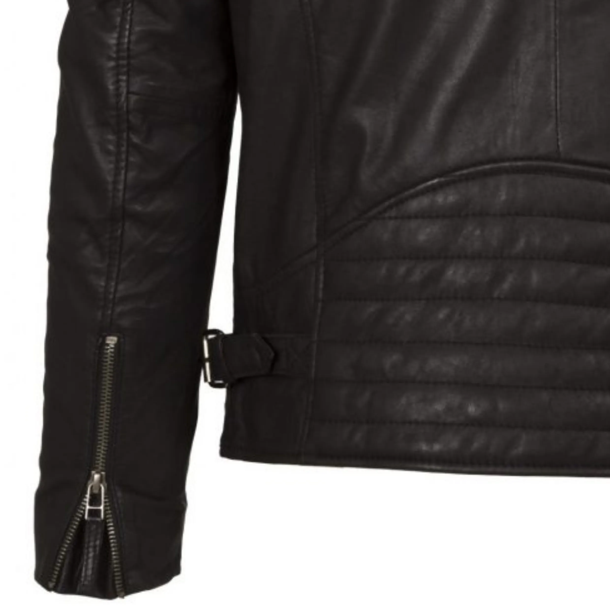 Helium Supersoft Nappa Leather Biker Jacket Paolo 5081 Black