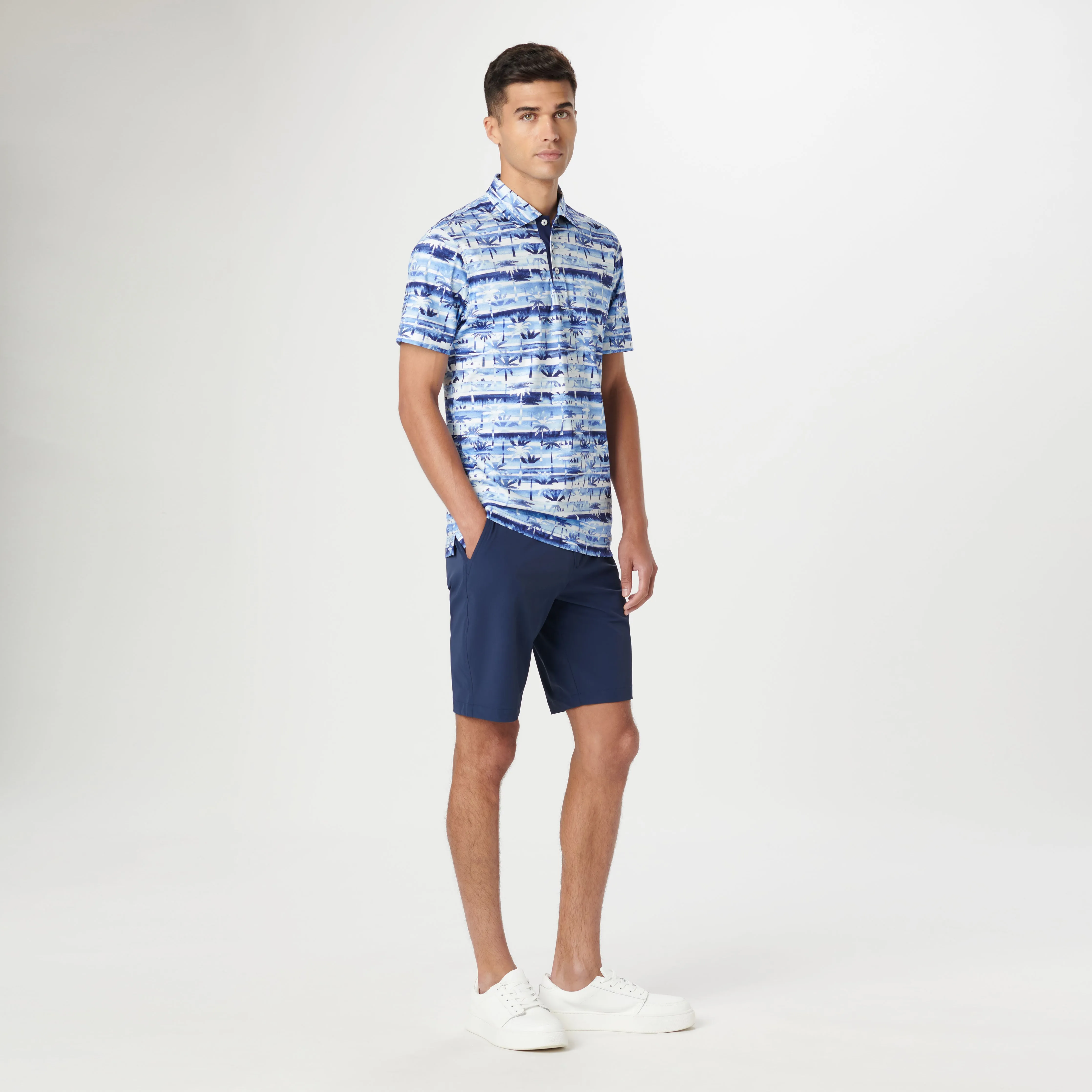 Hendrix Palm Tree Print Polo