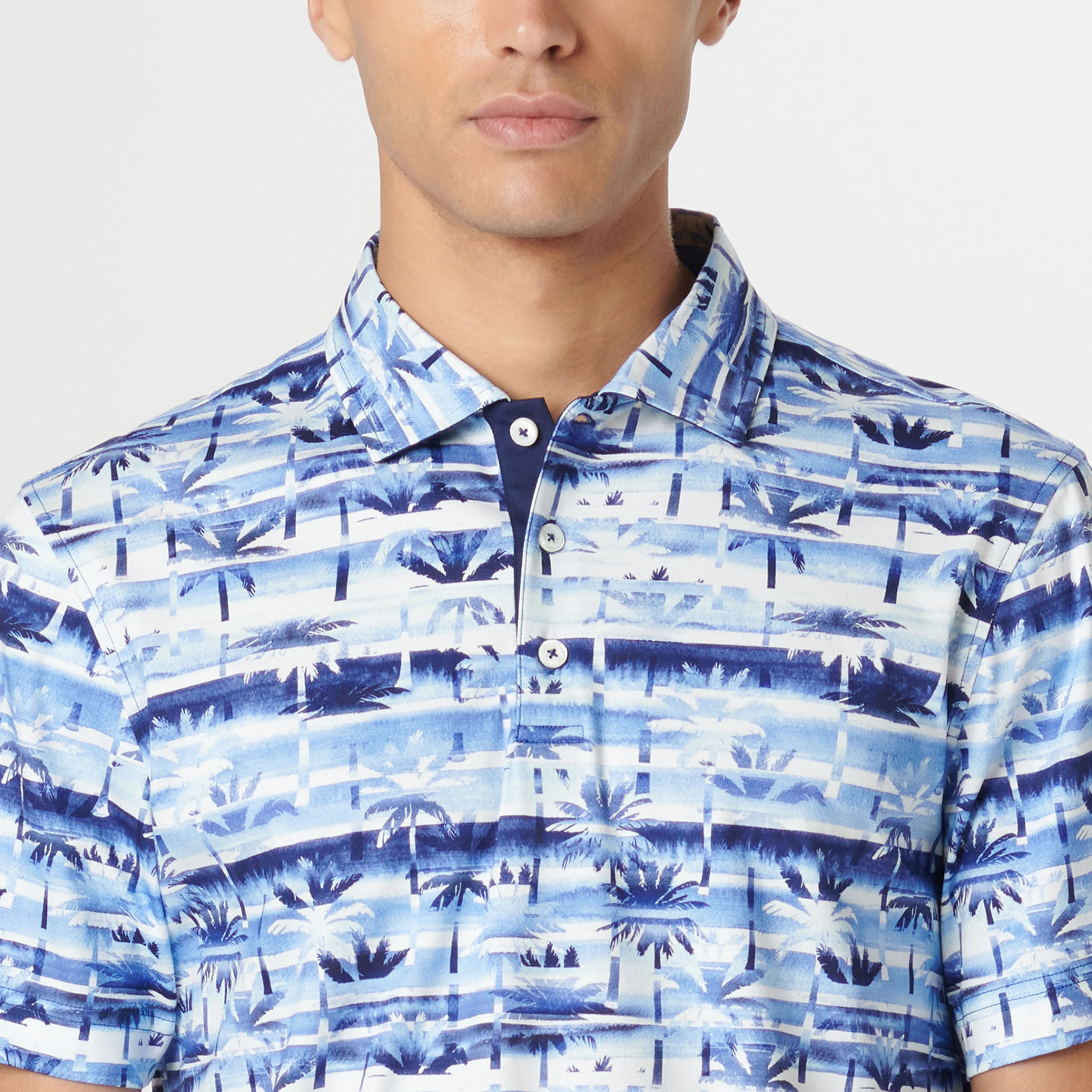 Hendrix Palm Tree Print Polo