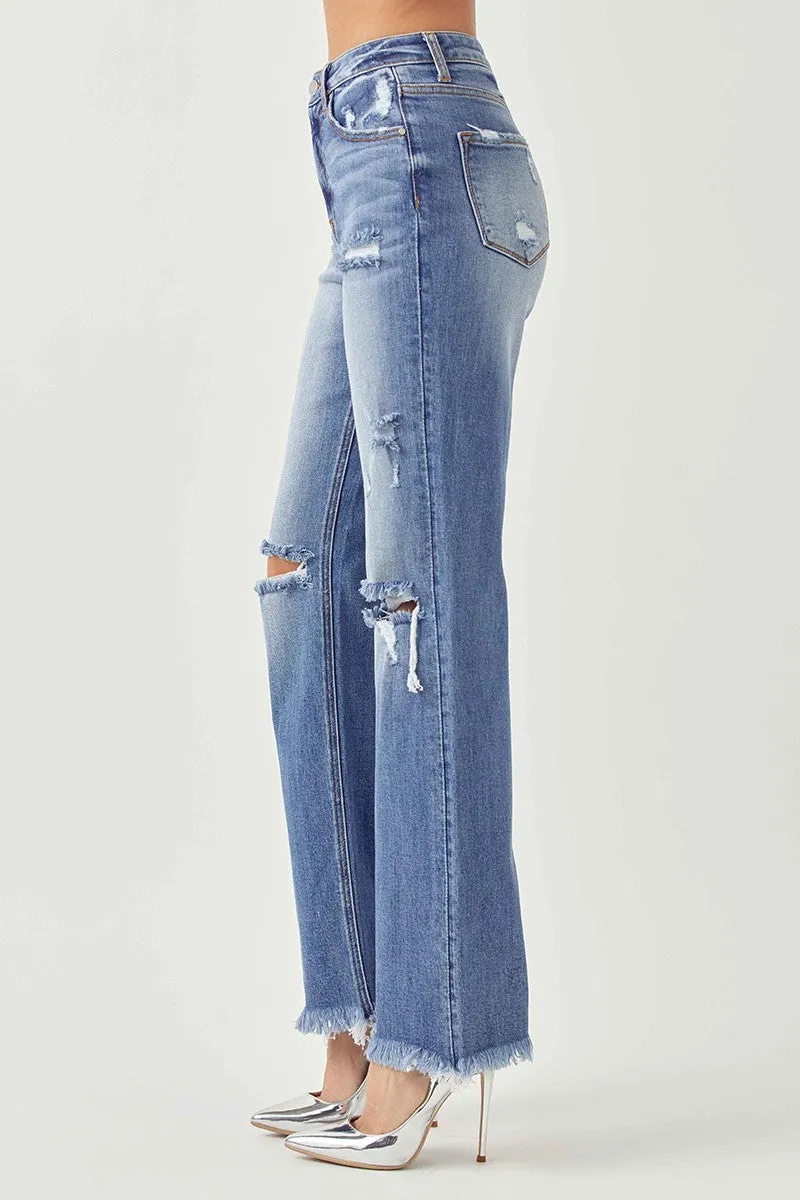 High Rise Straight Jeans