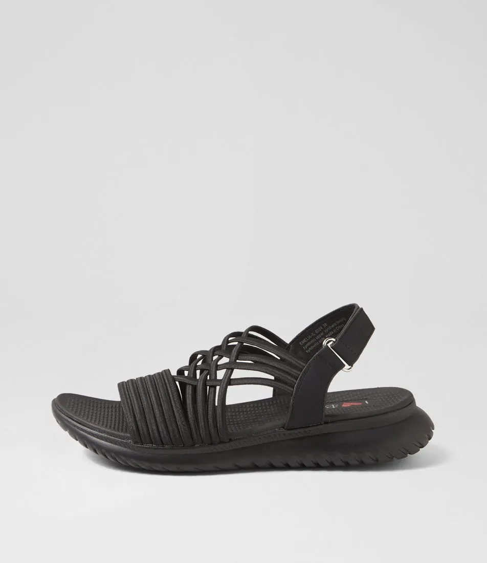 I LOVE BILLY Emelia Black Elastic Sandals