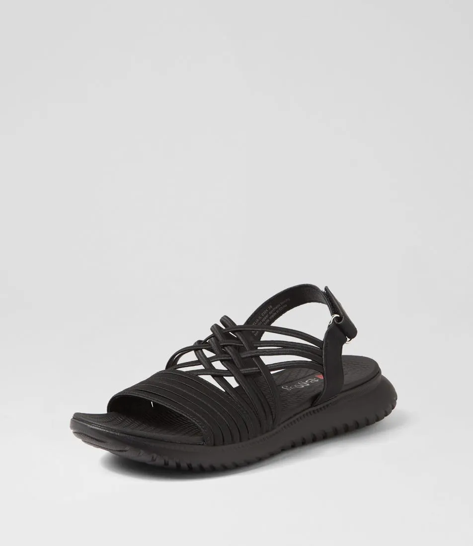 I LOVE BILLY Emelia Black Elastic Sandals