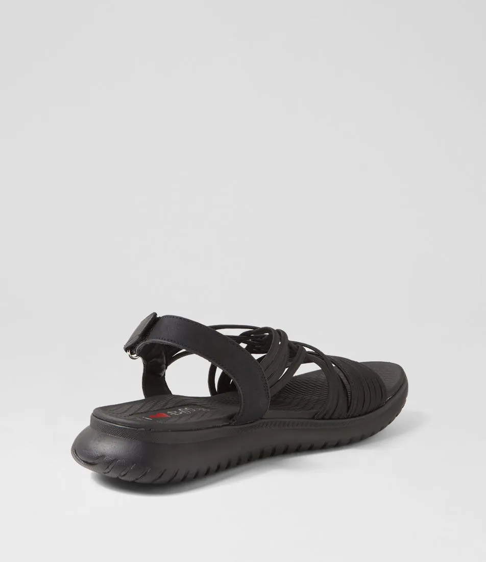 I LOVE BILLY Emelia Black Elastic Sandals