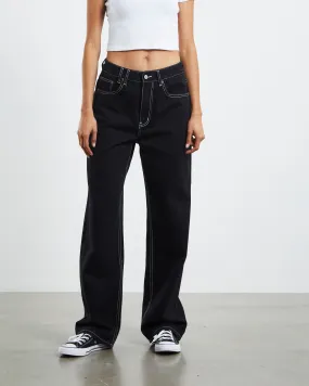 Insight Bobby Baggy Dad Jeans Jet Black