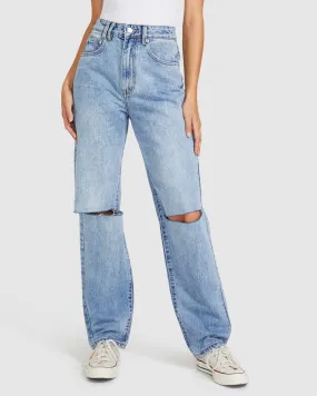 Insight Robin Loose Slit Jeans Reflection Blue