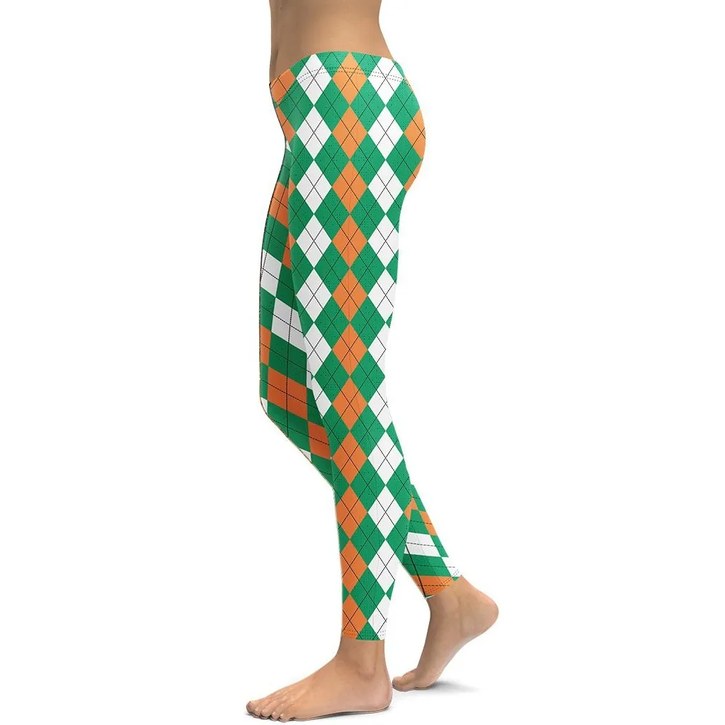 Irish Flag Plaid Leggings