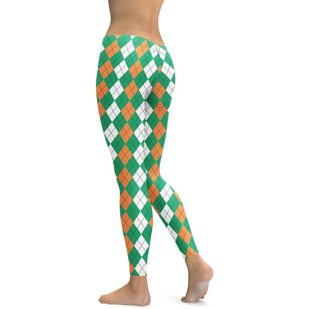 Irish Flag Plaid Leggings