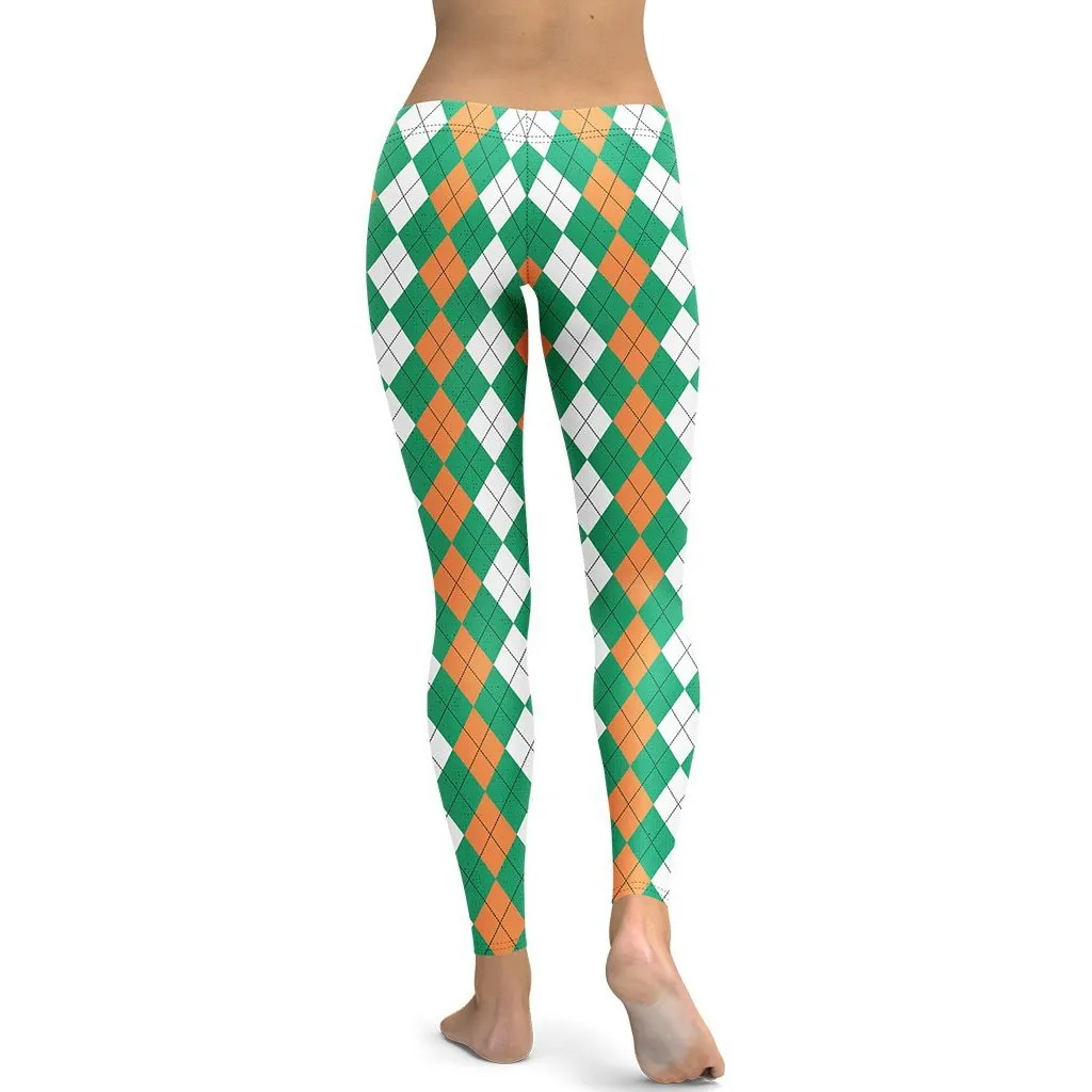 Irish Flag Plaid Leggings