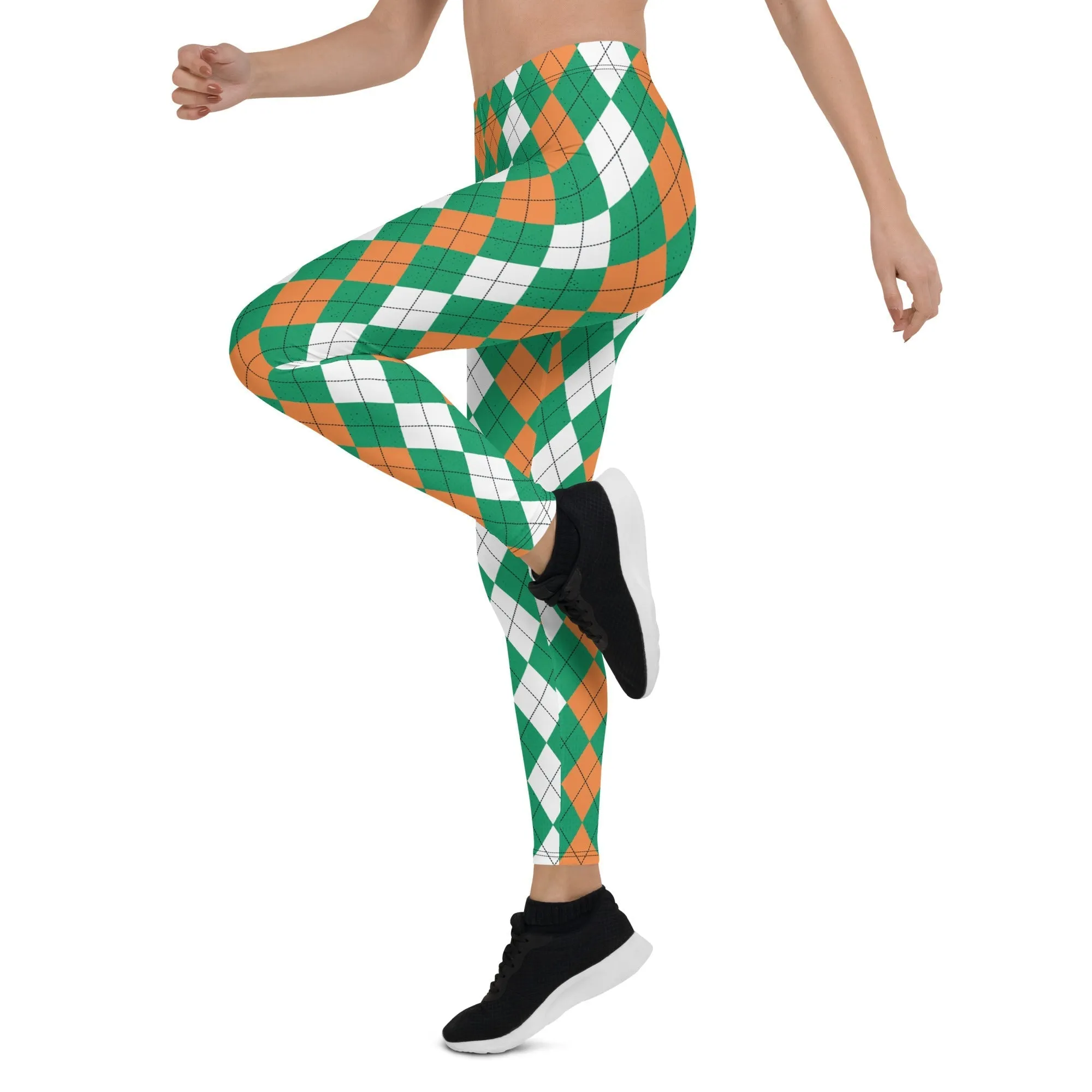 Irish Flag Plaid Leggings