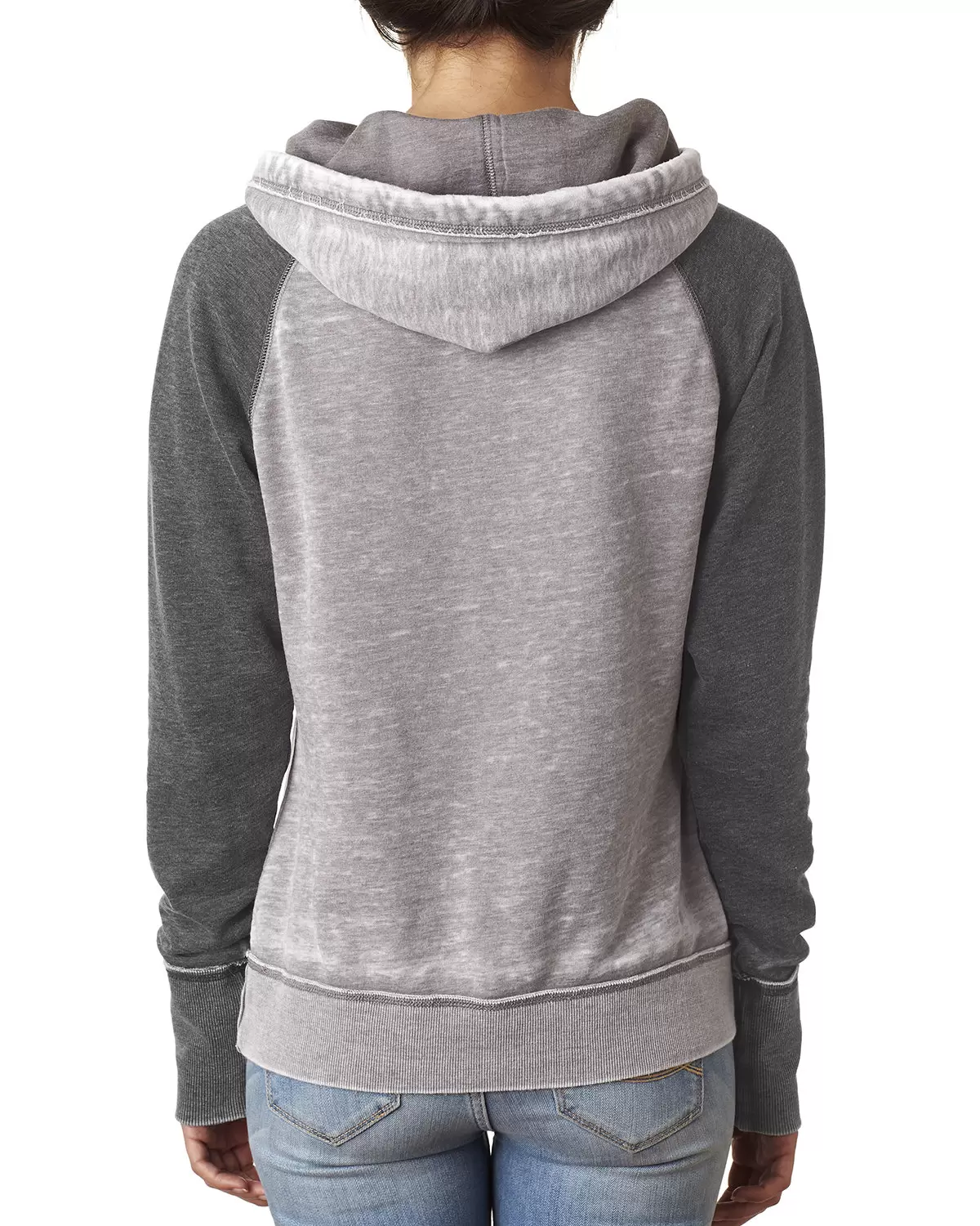 J America 8926 Women's Zen Fleece Raglan Hooded Sweatshirt SKU: 8926