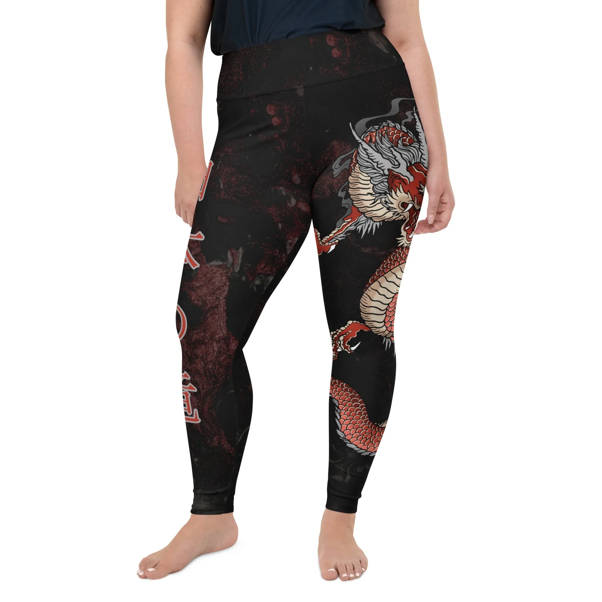 Japanese Dragon Plus Size Leggings