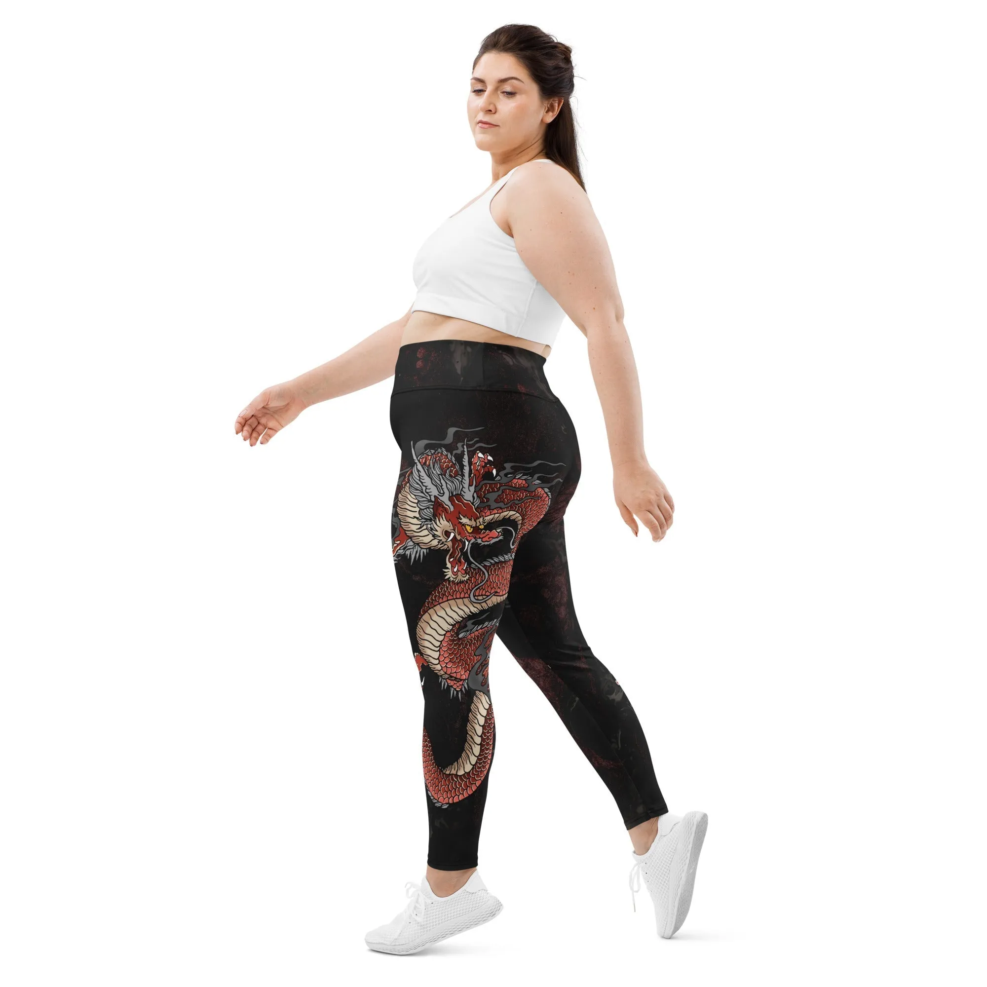 Japanese Dragon Plus Size Leggings