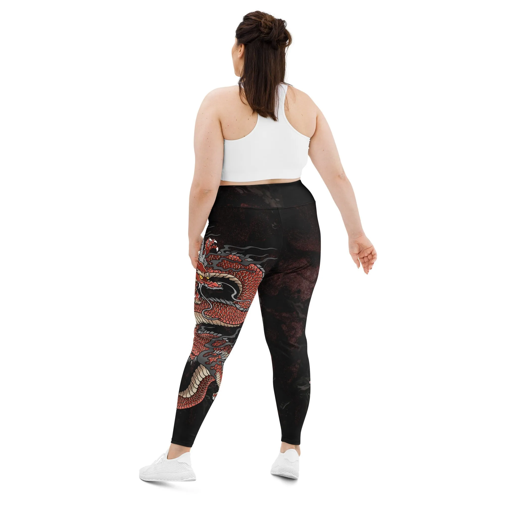 Japanese Dragon Plus Size Leggings