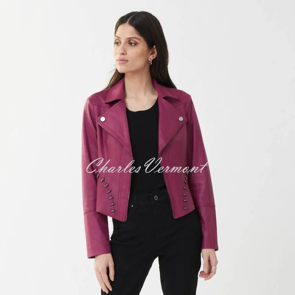 Joseph Ribkoff Biker Jacket - Style 223914 (Vineyard)