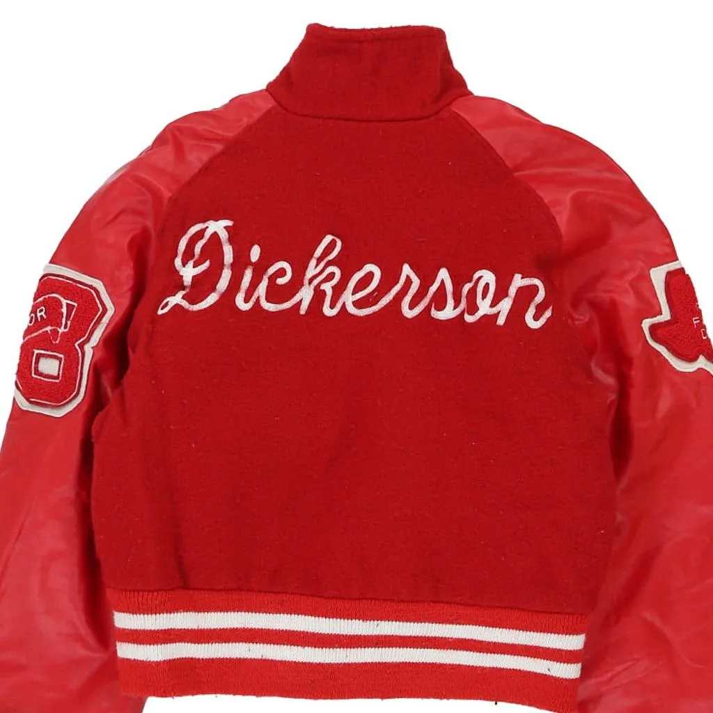 Kelsey, FCCLA 08 Mecca Cropped Varsity Jacket - XS Red Wool Blend