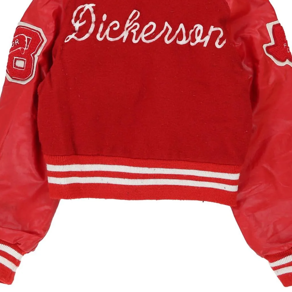 Kelsey, FCCLA 08 Mecca Cropped Varsity Jacket - XS Red Wool Blend