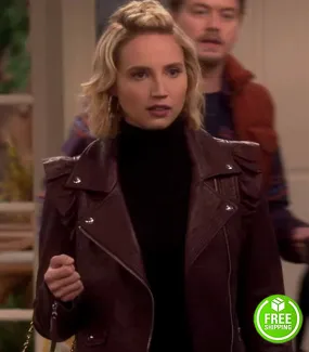 LAST MAN STANDING MOLLY EPHRAIM (MANDY BAXTER) MAROON LEATHER JACKET