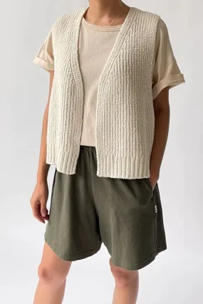 Le Bon Shoppe Granny Cotton Sweater Vest - Naturel