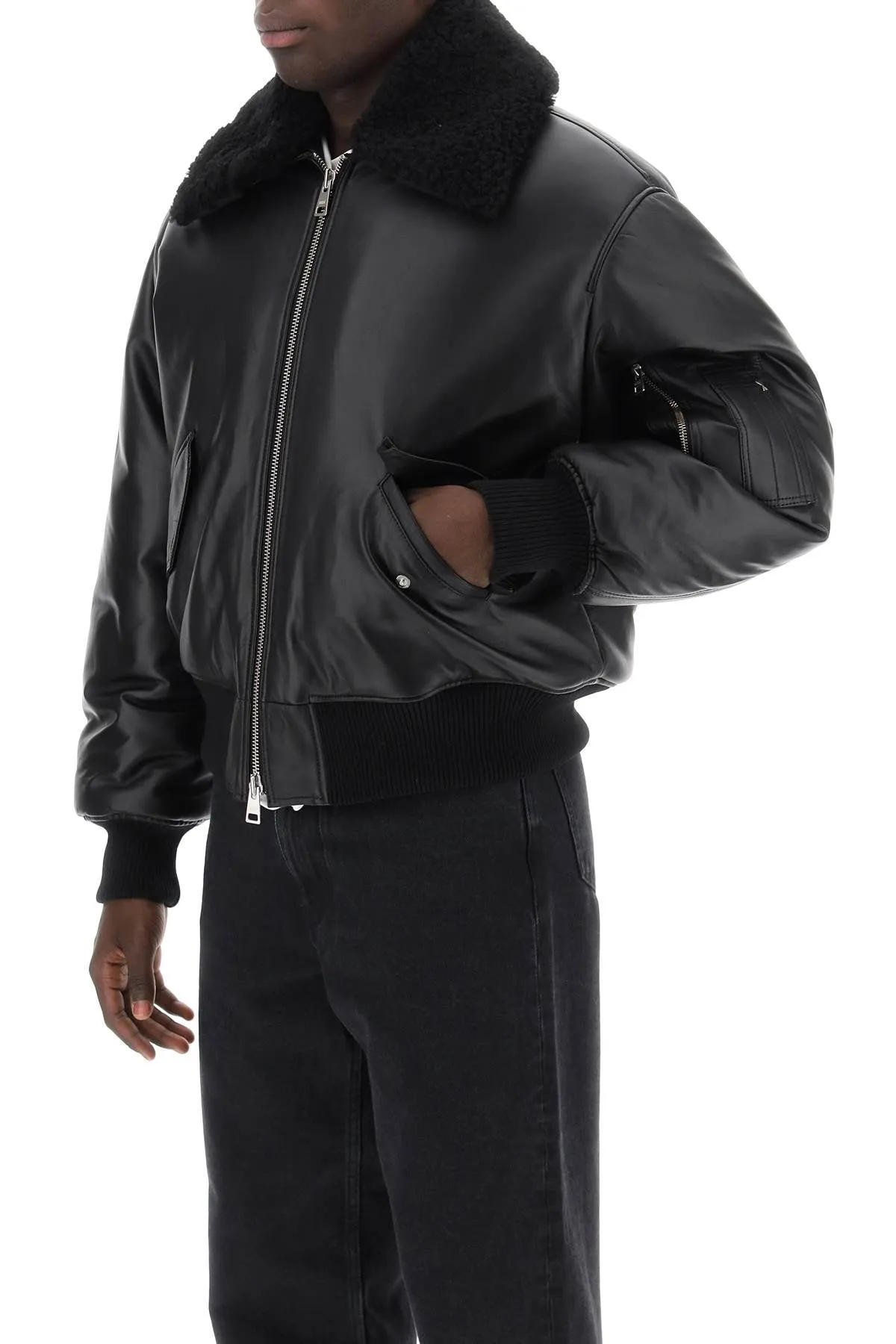 Leather Bomber Jacket