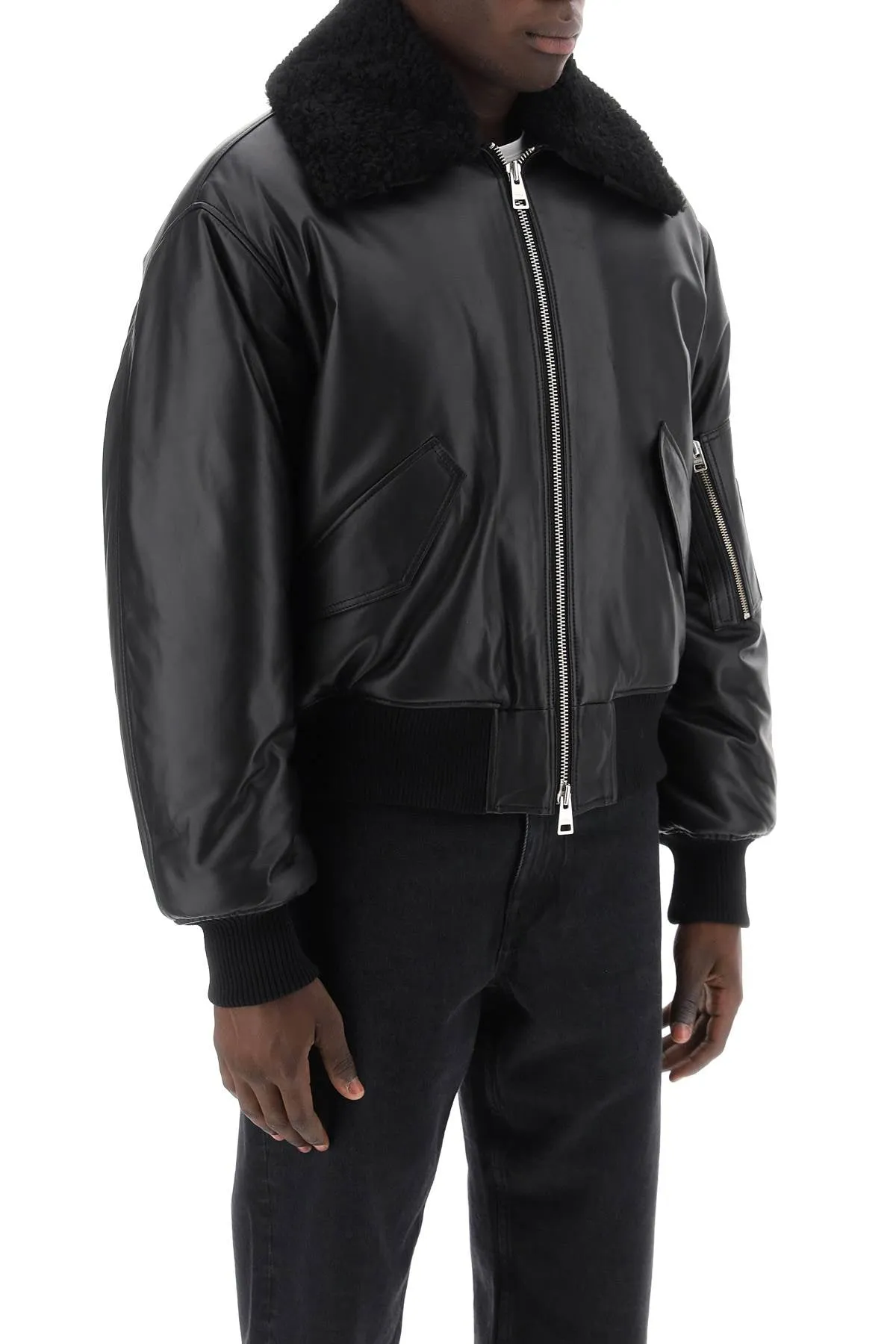 Leather Bomber Jacket