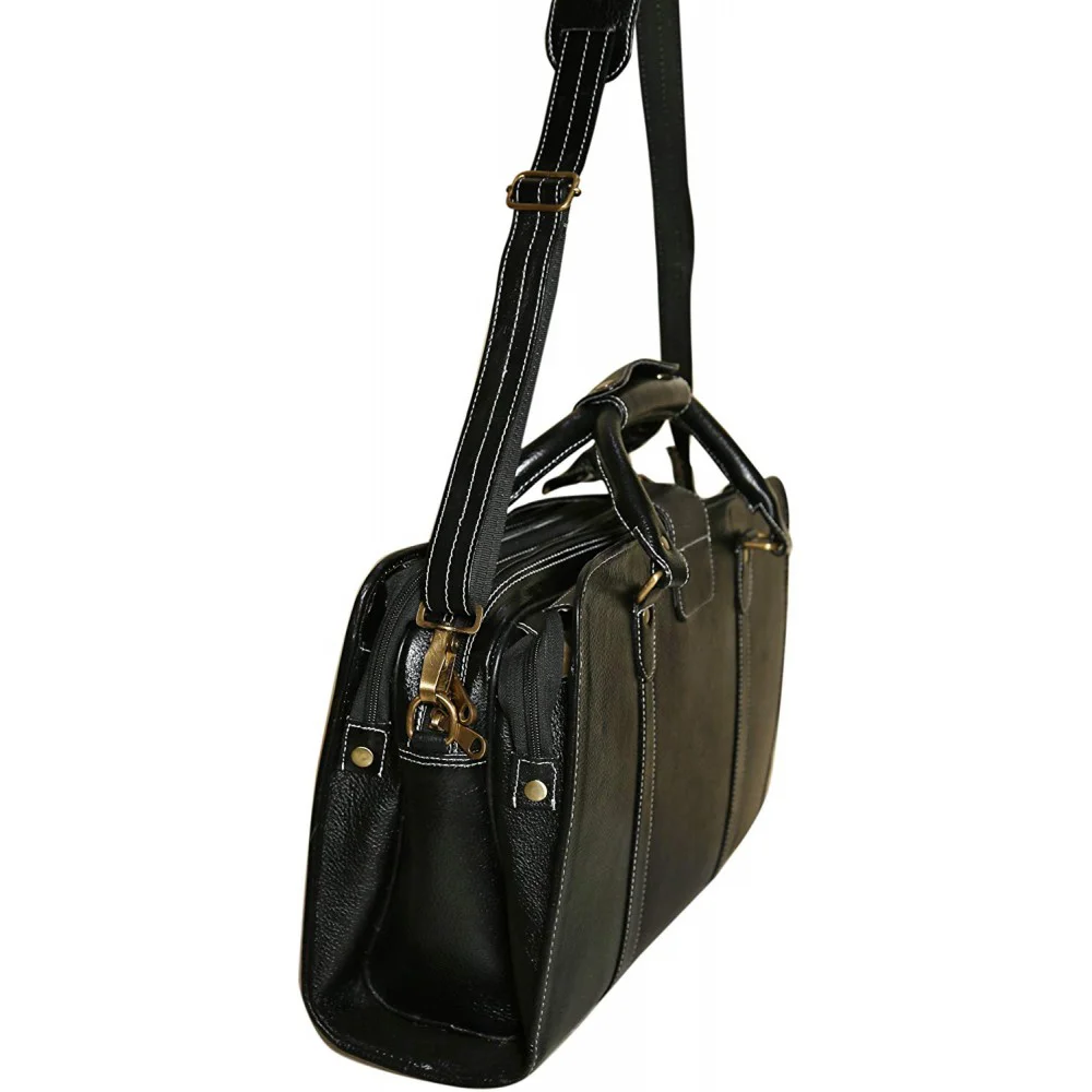 Leather Shoulder Bag(Black)