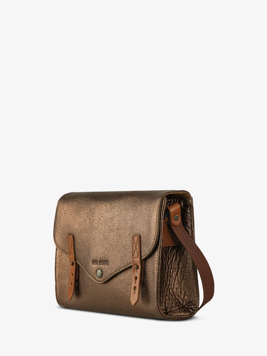 leather woman shoulder bag Copper - L'Indispensable Copper | PAUL MARIUS