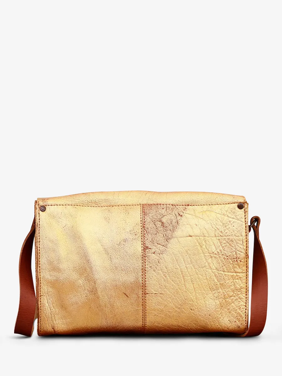 leather woman shoulder bag Gold - L'Indispensable Gold | PAUL MARIUS