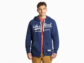 Life is Good Men's Simply True Fleece Zip Hoodie - Positive Lifestyle Ballyard