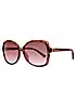 Lipsy Oversized Glam Square Sunglasses with Metal Trim Sunglasses