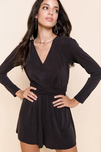 Liza Twist Front V-Neck Romper