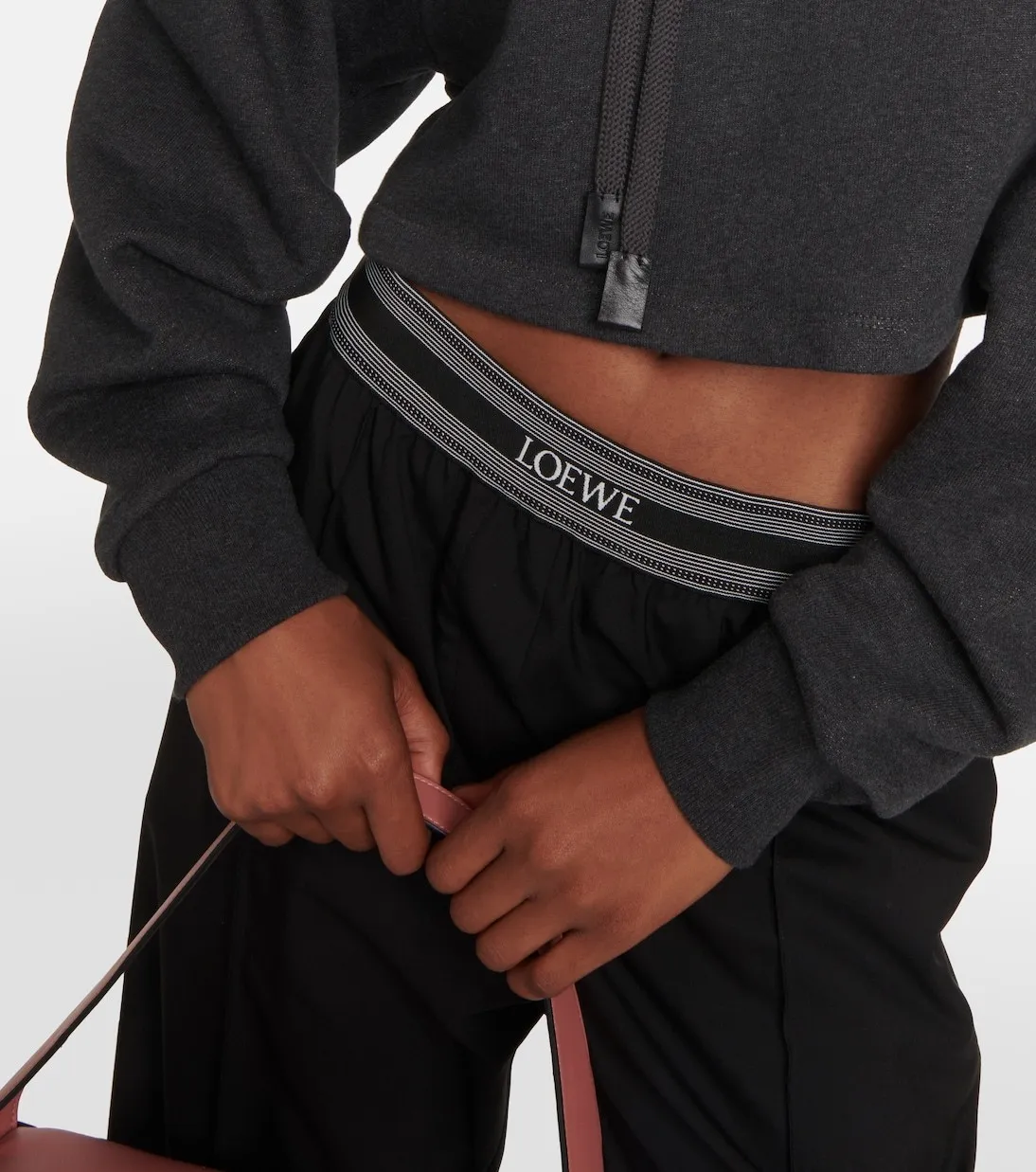 LOEWE  |Cropped hoodie in cotton