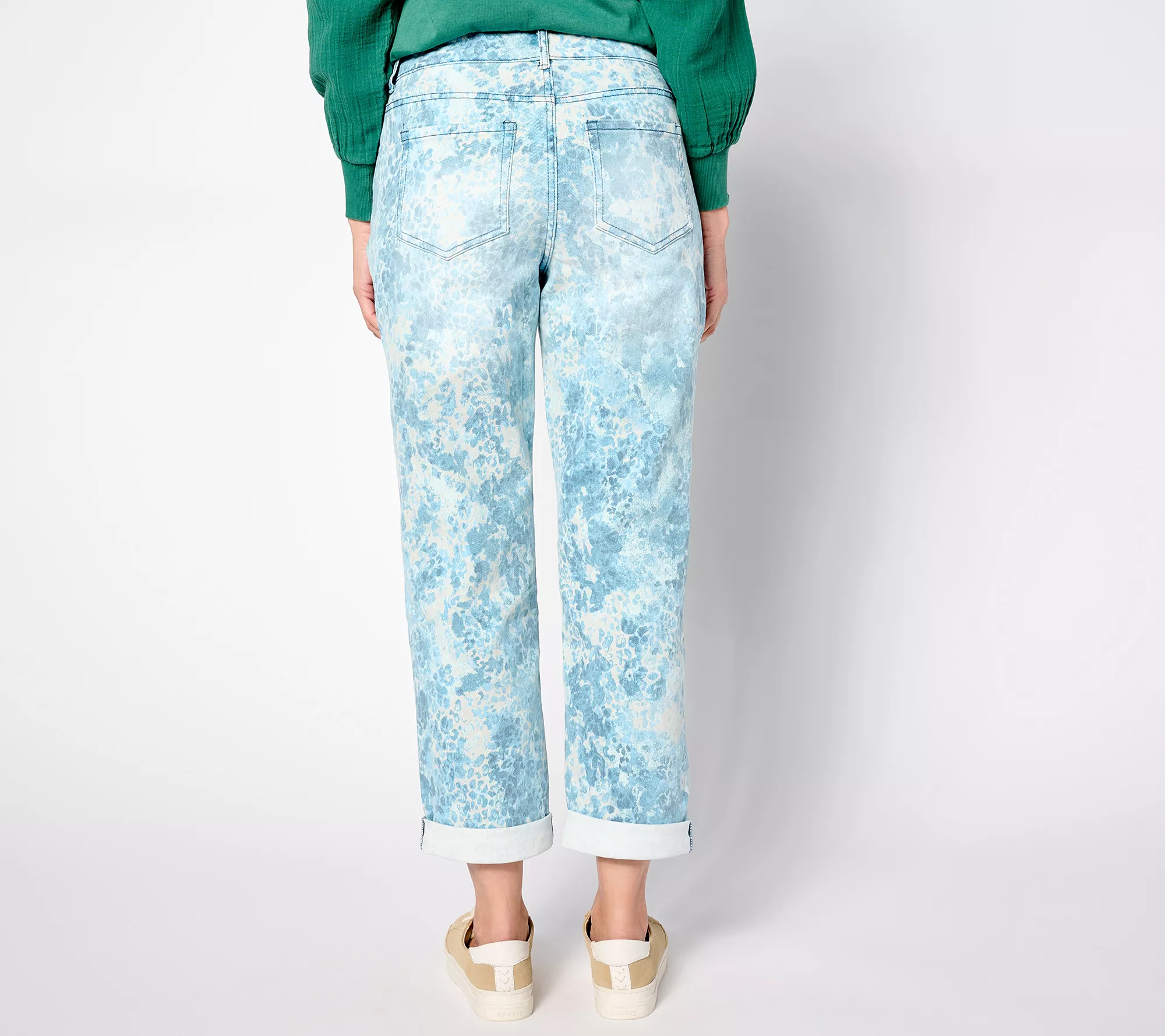 LOGO by Lori Goldstein Tall Printed Boyfriend Jeans