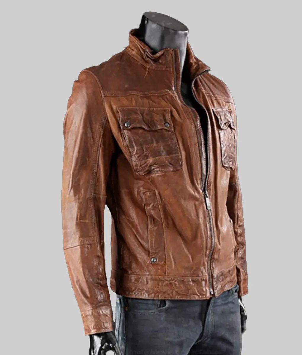 Looper Bruce Willis (Old Joe) Brown Leather Jacket | TLC UK