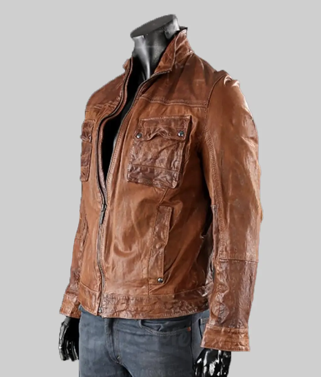 Looper Bruce Willis (Old Joe) Brown Leather Jacket | TLC UK