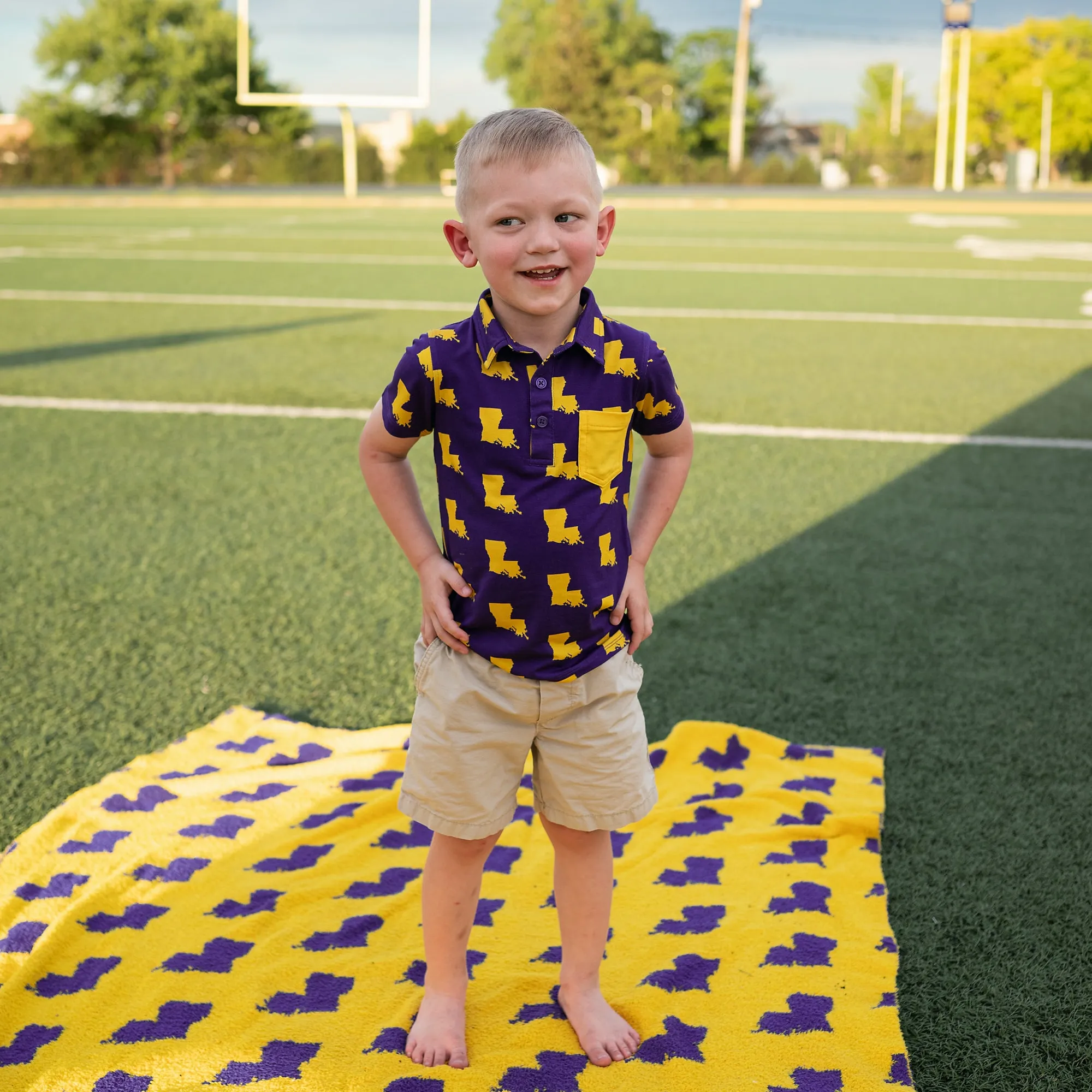 Louisiana Purple & Gold POLO SHIRT