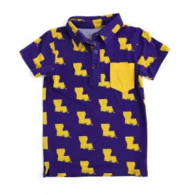 Louisiana Purple & Gold POLO SHIRT